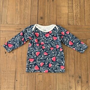 Winter water factory Stockholm organic navy floral shirt dress 6 months nwot